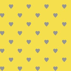 Ultimate Gray Hearts on Illuminating Yellow
