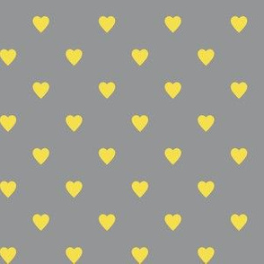 Illuminating Yellow Hearts on Ultimate Gray