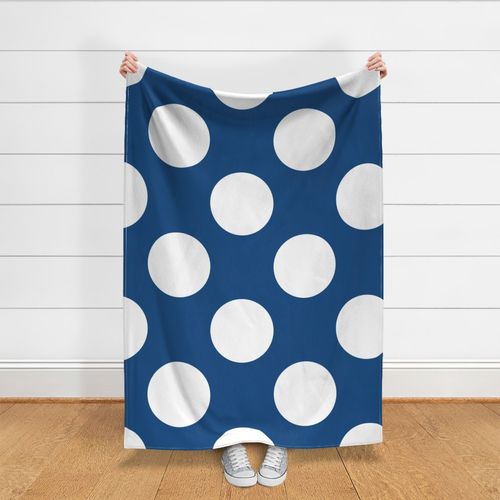 Jumbo White Polka Dots on Classic Blue