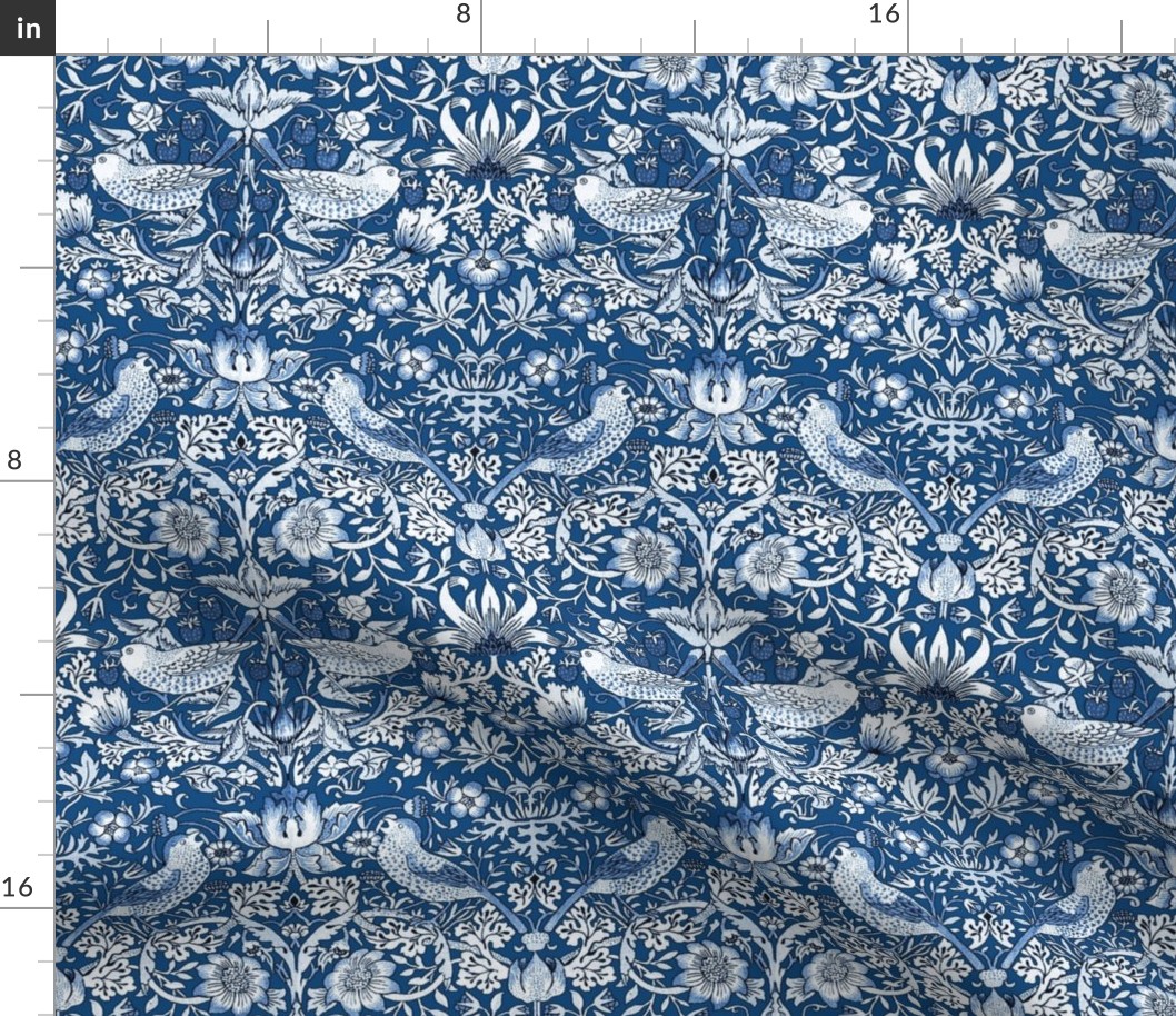 William Morris ~ Strawberry Thief ~ Toujours Blue and White