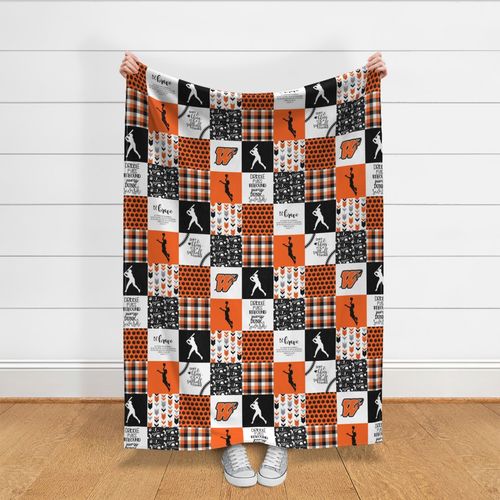 Softball//Basketball//Waukon - Wholecloth Cheater Quilt