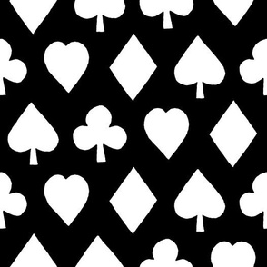 Poker Suits Black (Large Print)