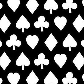 Poker Suits Black (Small Print)