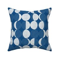 Moon Phases Embroidery / Classic Blue