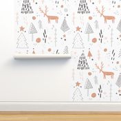 Christmas pattern with reindeer