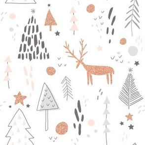 Christmas pattern with reindeer