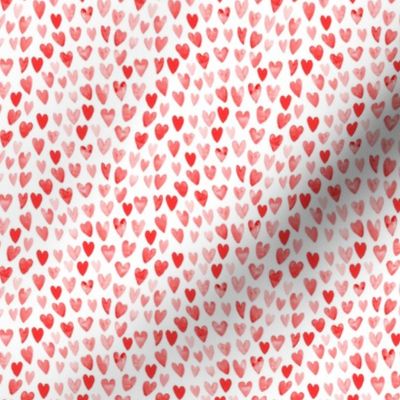TINY  - watercolor valentines fabric watercolour heart fabrics valentine design