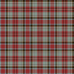 Stewart / Stuart tartan #1, 6" weathered grey