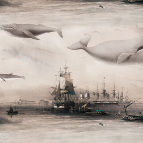 Whales and Ships  BLUE