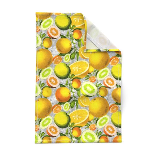 citrus on grey