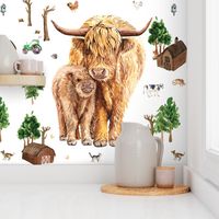 18x18" highland cow farm patch 