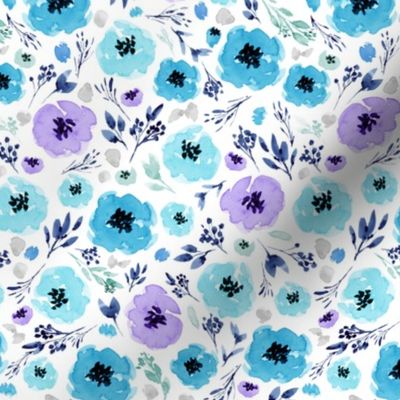 Primrose Garden - Blue Purple