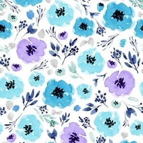 Primrose Garden - Blue Purple