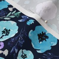 Primrose Garden - Blue Purple - NavyBlue