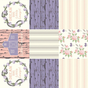 Cowgirl cheater quilt purple coral