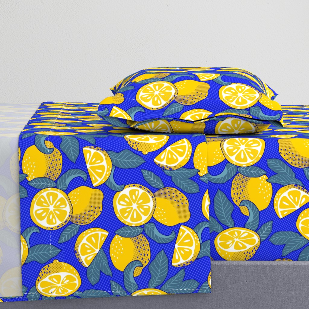 Large scale • Juice Lemons Blue Fruit - Lemons Pop Art 