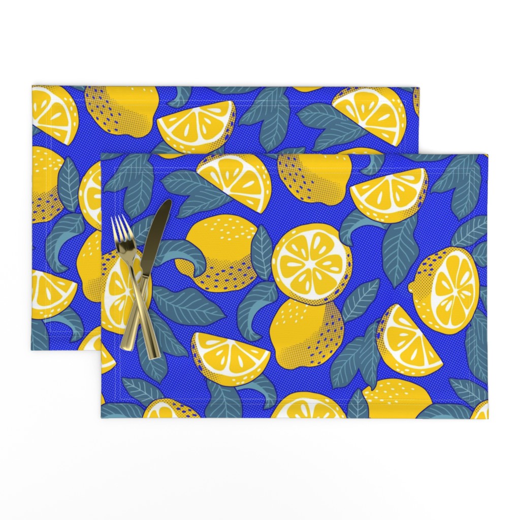 Large scale • Juice Lemons Blue Fruit - Lemons Pop Art 