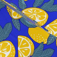 Large scale • Juice Lemons Blue Fruit - Lemons Pop Art 