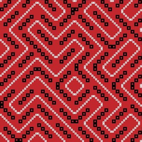 red maze truchet