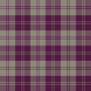 Erskine dress tartan - 6" plum and grey