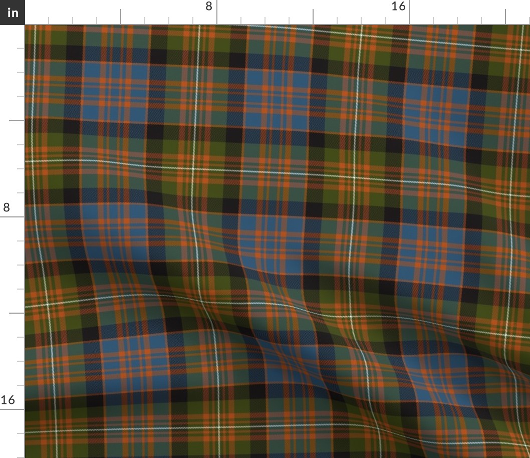 MacDonell of Glengarry red tartan, 6" ancient dark