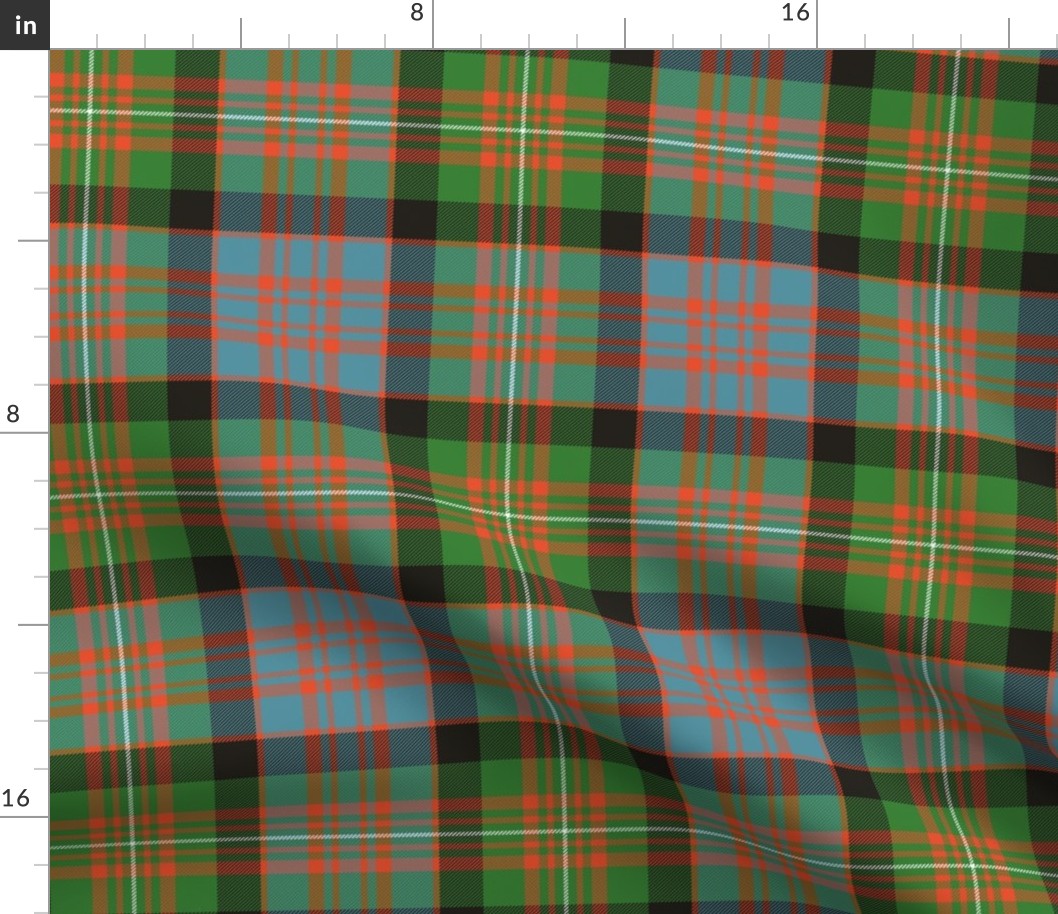 MacDonell of Glengarry red tartan, 8" ancient bright