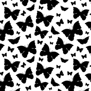 Butterfly Migration... black on white, large 