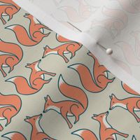foxes nose to tail warm grey medium scale by Pippa Shaw