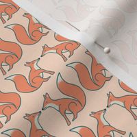 foxes nose to tail blush pink medium scale by Pippa Shaw