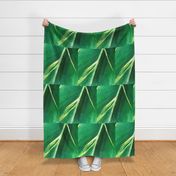 Modern Leaf Tiles Emerald Green