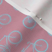 Vintage Bicycles in Blue & Pink (Small Print Size)
