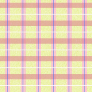 Spring Pastel Yellow Plaid