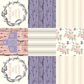 Cowgirl cheater quilt purple coral