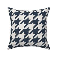 Three Inch Naval Blue and Snowbound Houndstooth Check