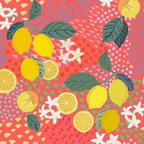 Lemon, flower and pop