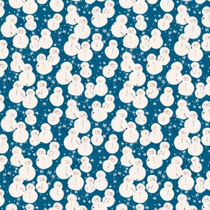 Little Tumbling Snowmen in blue