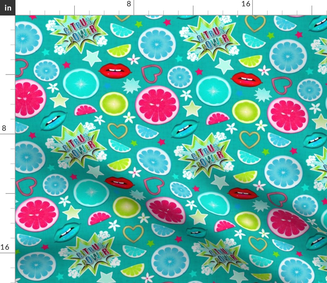 Pop Art Citrus (Color 2 - Light Sea Green)