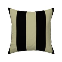 Three Inch Black and Back to Nature Green Vertical Stripes