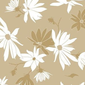 jerusalem artichoke flowers - white-beige