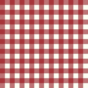 Gingham checks red