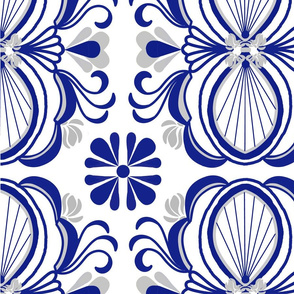 Classic Blue Art Nouveau