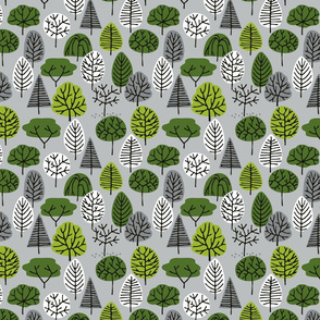 simple green trees (grey)