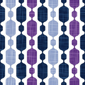 Normal scale // Meowsome 70s columns (coordenate) // amethyst purple blue and navy blue with linen texture