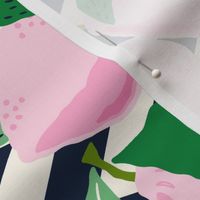 pink papercut lemons/medium
