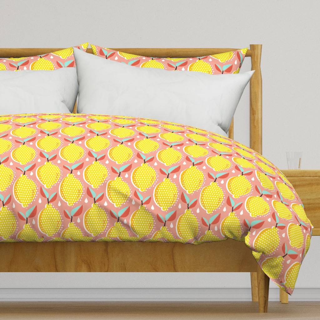 Lemon Fresh - Blush Large Scale Pop Art Summer Fruit