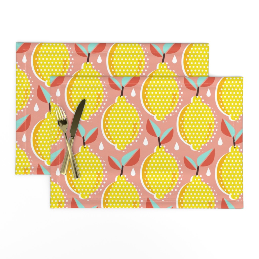 Lemon Fresh - Blush Large Scale Pop Art Summer Fruit