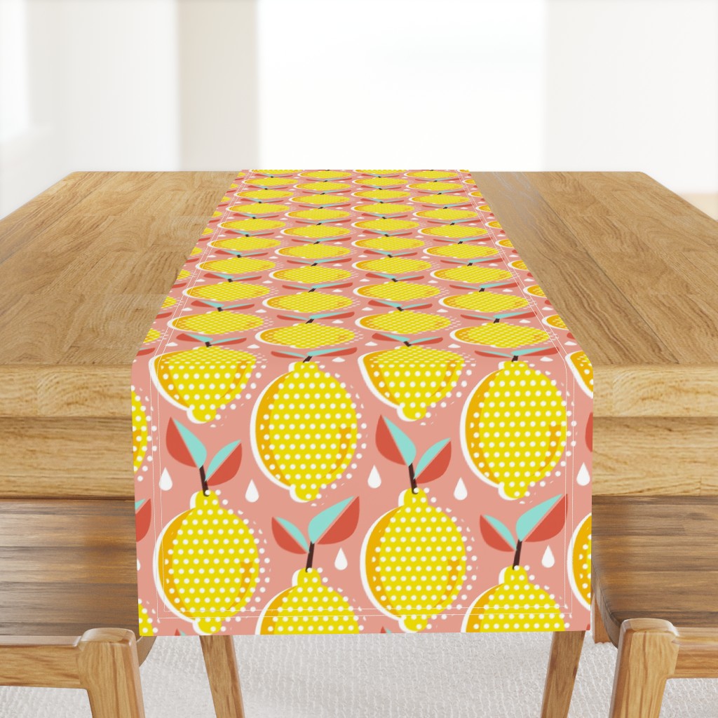 Lemon Fresh - Blush Large Scale Pop Art Summer Fruit