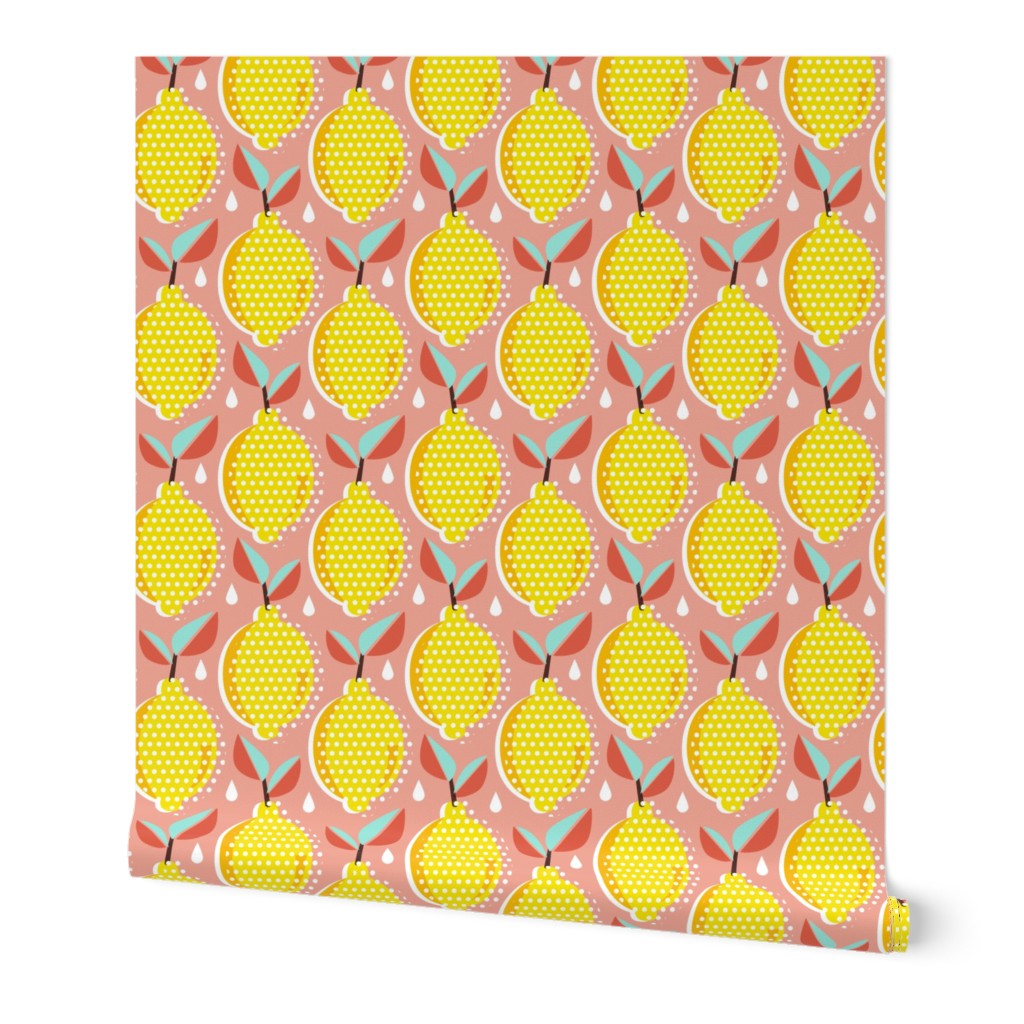 Lemon Fresh - Blush Large Scale Pop Art Summer Fruit