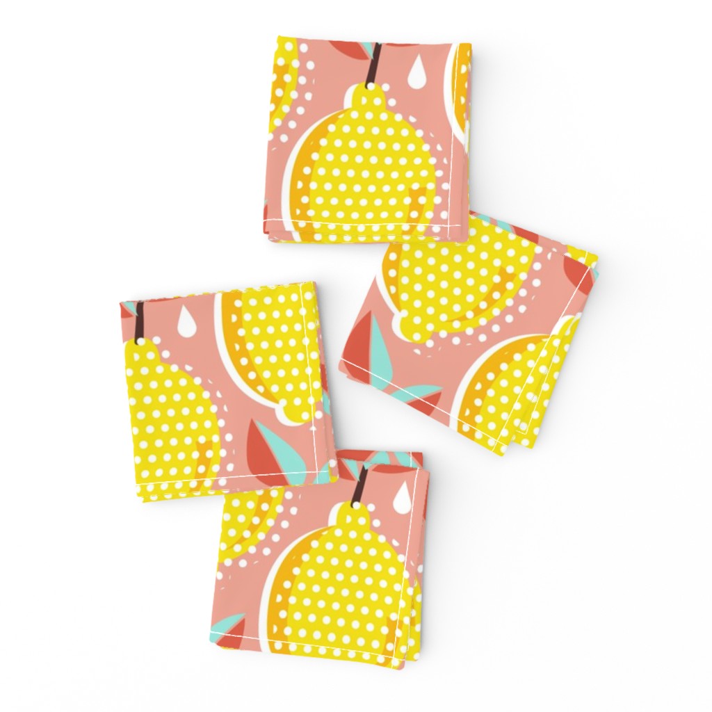 Lemon Fresh - Blush Large Scale Pop Art Summer Fruit