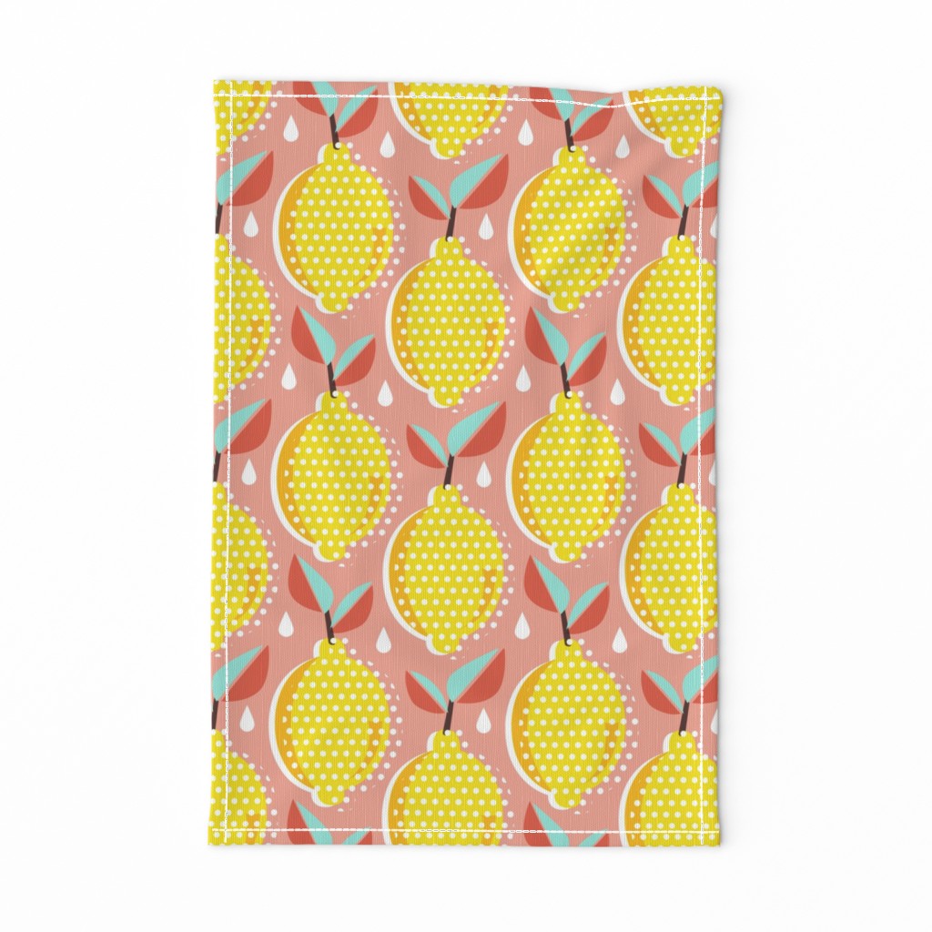 Lemon Fresh - Blush Large Scale Pop Art Summer Fruit